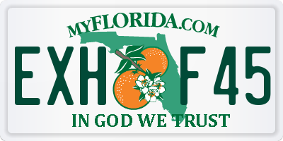 FL license plate EXHF45