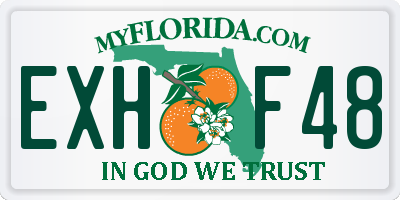 FL license plate EXHF48