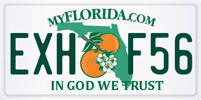 FL license plate EXHF56