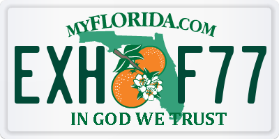 FL license plate EXHF77