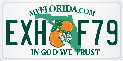 FL license plate EXHF79
