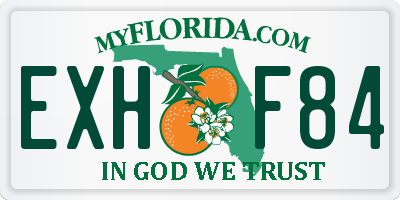 FL license plate EXHF84