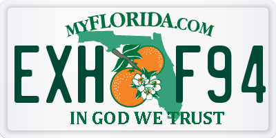 FL license plate EXHF94