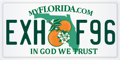 FL license plate EXHF96