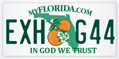 FL license plate EXHG44
