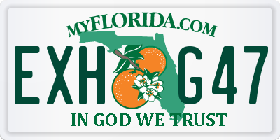 FL license plate EXHG47