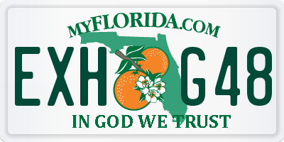 FL license plate EXHG48