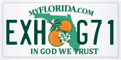 FL license plate EXHG71