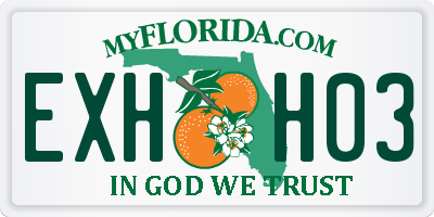 FL license plate EXHH03