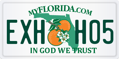 FL license plate EXHH05