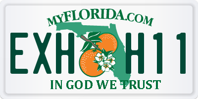 FL license plate EXHH11