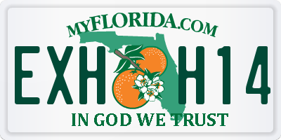 FL license plate EXHH14