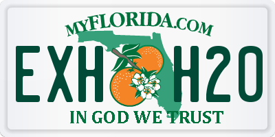 FL license plate EXHH20