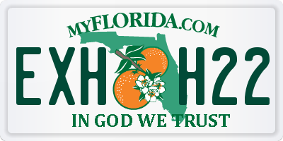 FL license plate EXHH22