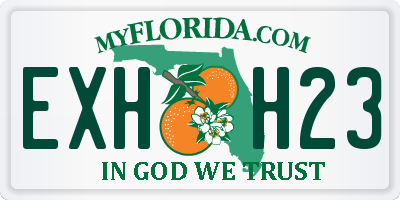 FL license plate EXHH23