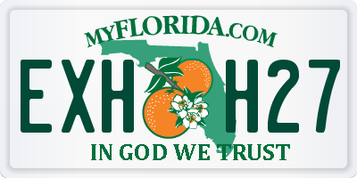 FL license plate EXHH27