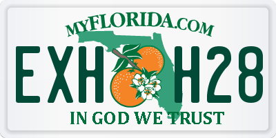 FL license plate EXHH28