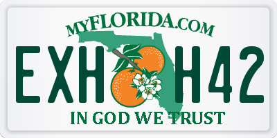 FL license plate EXHH42