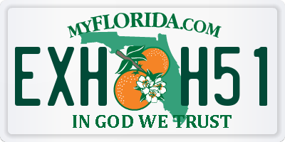 FL license plate EXHH51