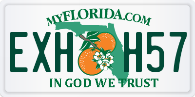 FL license plate EXHH57