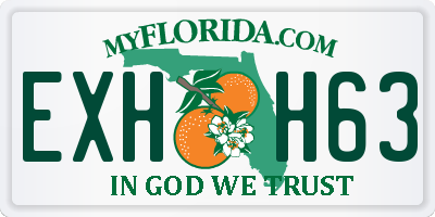 FL license plate EXHH63