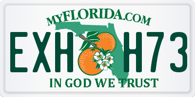 FL license plate EXHH73