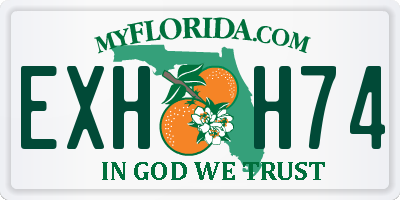 FL license plate EXHH74