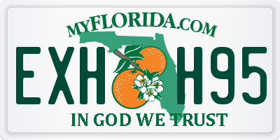 FL license plate EXHH95