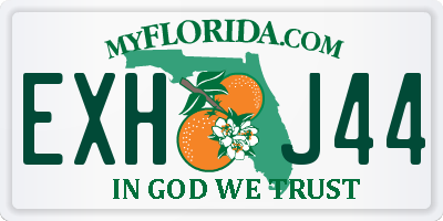 FL license plate EXHJ44