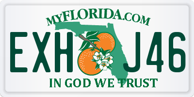 FL license plate EXHJ46