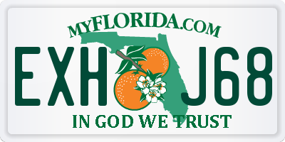 FL license plate EXHJ68