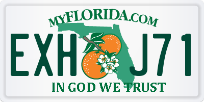 FL license plate EXHJ71