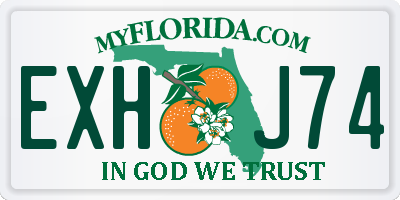 FL license plate EXHJ74