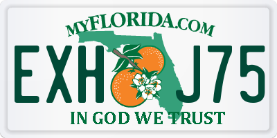 FL license plate EXHJ75