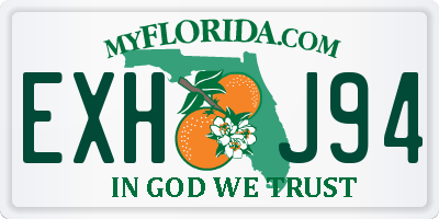FL license plate EXHJ94