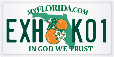 FL license plate EXHK01
