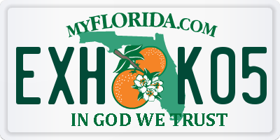 FL license plate EXHK05