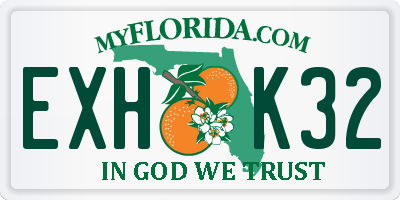 FL license plate EXHK32