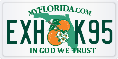 FL license plate EXHK95
