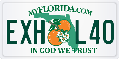 FL license plate EXHL40