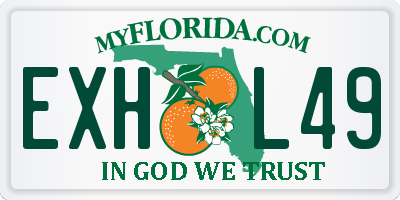 FL license plate EXHL49