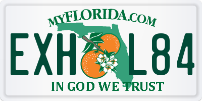 FL license plate EXHL84