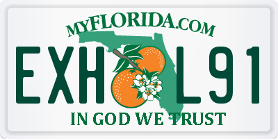 FL license plate EXHL91