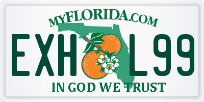 FL license plate EXHL99