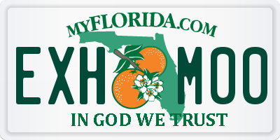 FL license plate EXHM00
