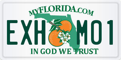 FL license plate EXHM01