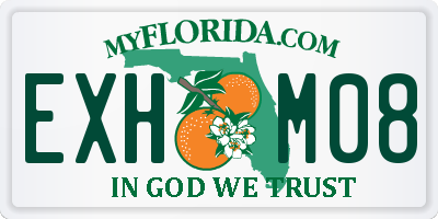 FL license plate EXHM08
