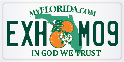 FL license plate EXHM09