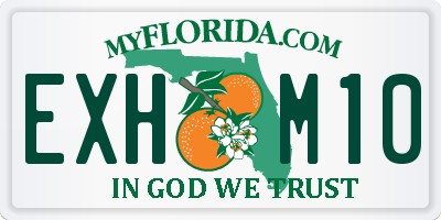 FL license plate EXHM10