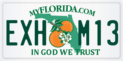 FL license plate EXHM13